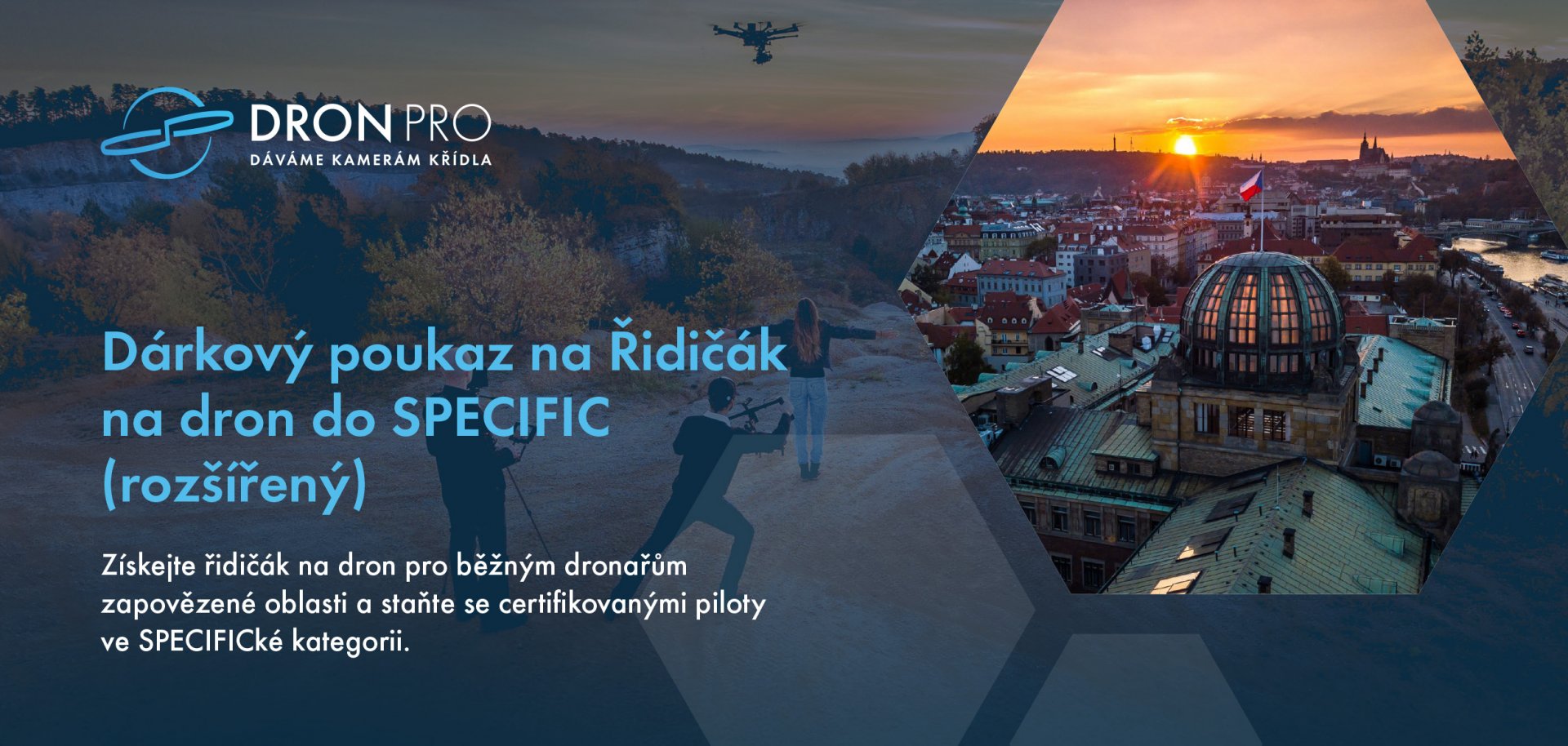 Dárkový poukaz - Řidičák na dron do SPECIFIC (omezené oblasti) – rozšířený