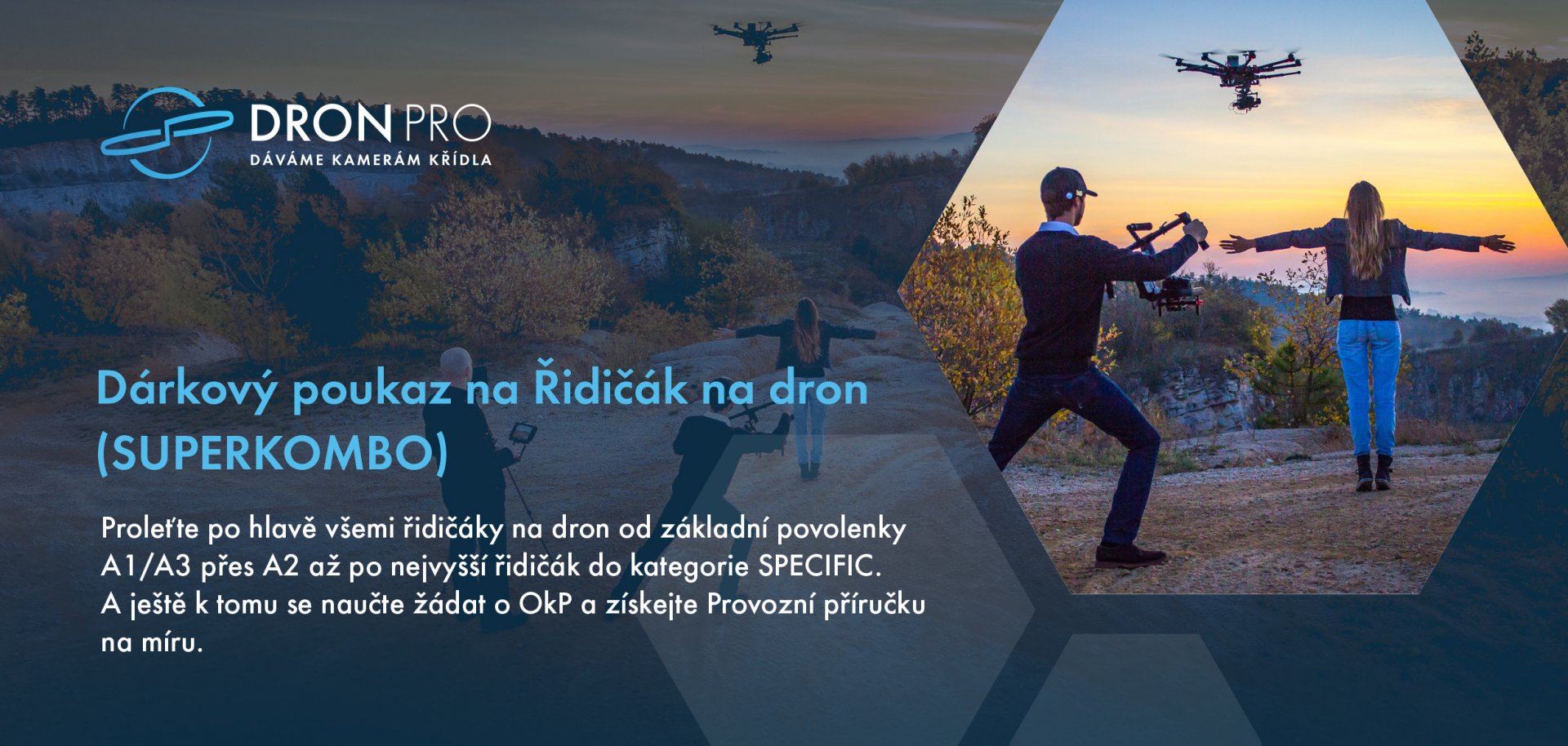 Dárkový poukaz - Řidičák na dron SUPERKOMBO