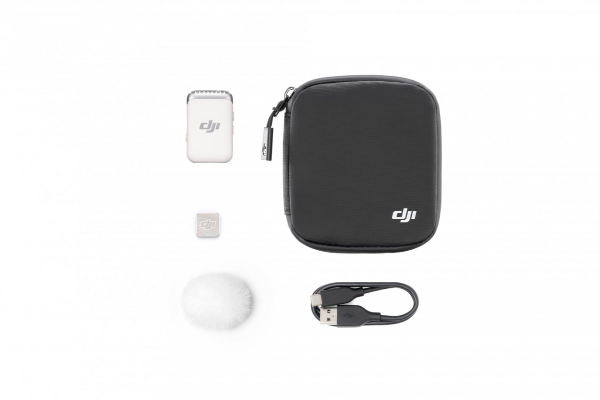 Sada pro audio DJI Mic 2 (1 TX, Platinum White) – ROZBALENO
